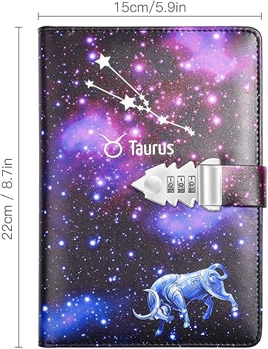 Miniatura 2 de Diario A5 con contraseña creativa con cerradura, diario de piel sintética con contraseña de cerradura Diario