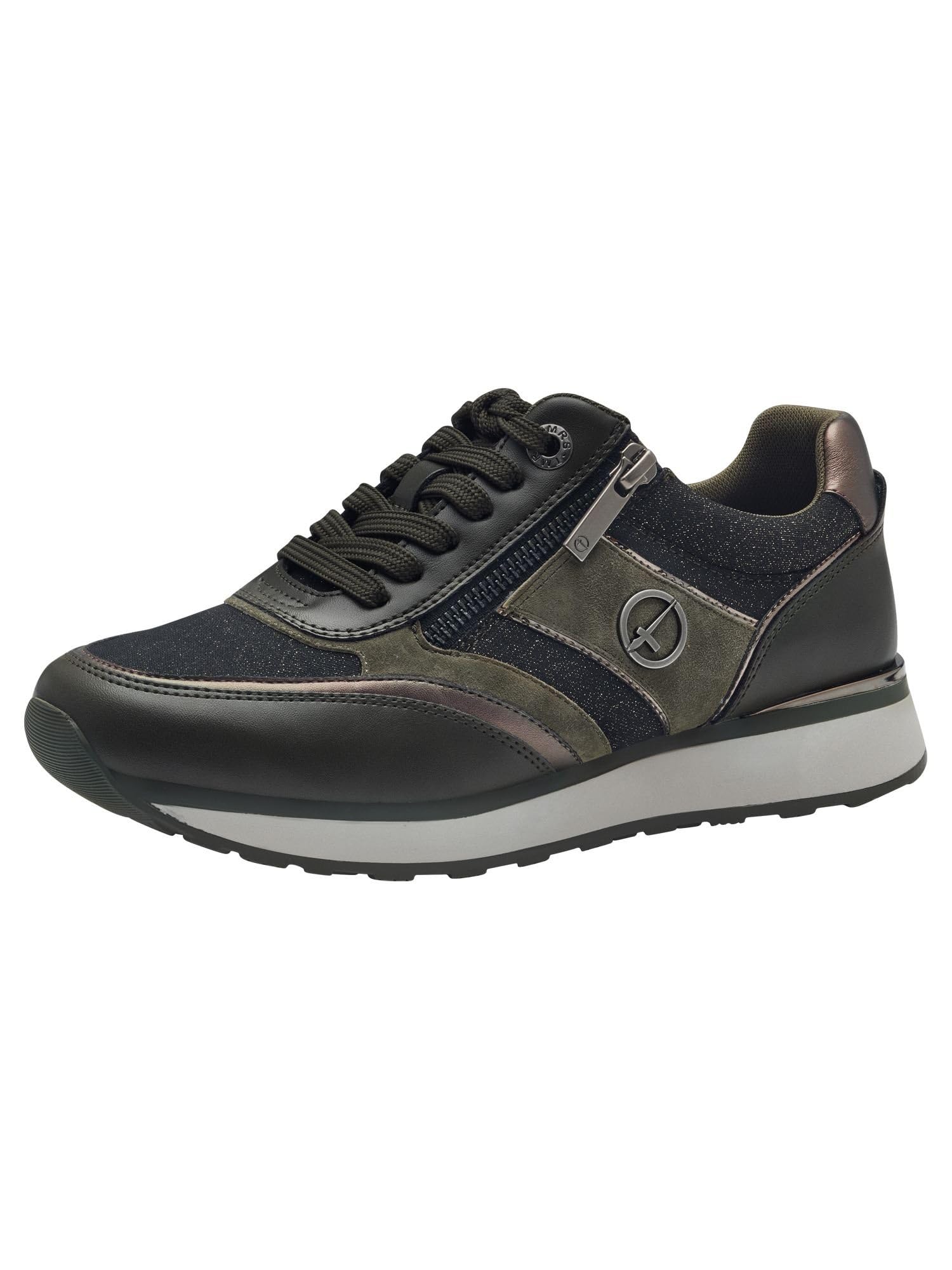 Tamaris Women' 1-23726-43 Sneaker, Olive Combined, 5 UK