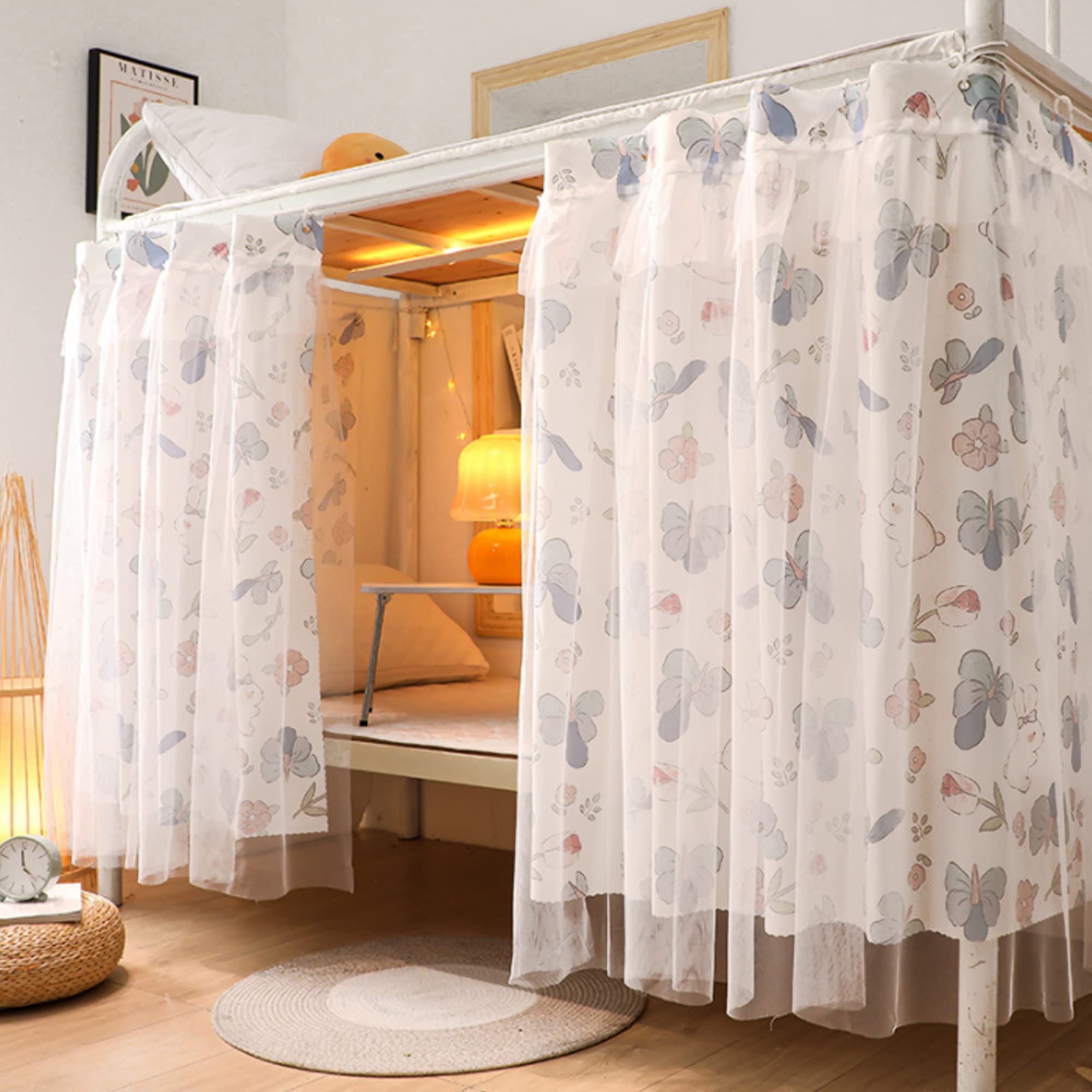 Mocarly Dorm Single Twin Bunk Bed Tents Drapes Dustproof Blackout 