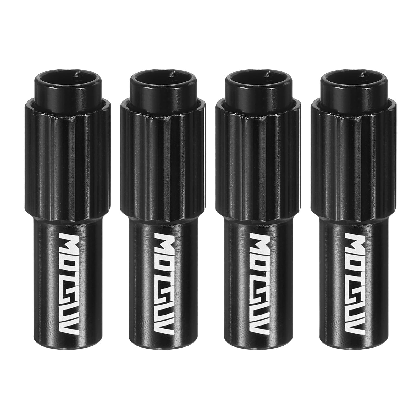 sourcing map 4pcs Bike Inline Cable Adjuster Aluminum Alloy Brake Cable Gear Shift Connector Indexed Inline Cable Tension Adjuster Housing Screws for Mountain and Road Bikes, Black