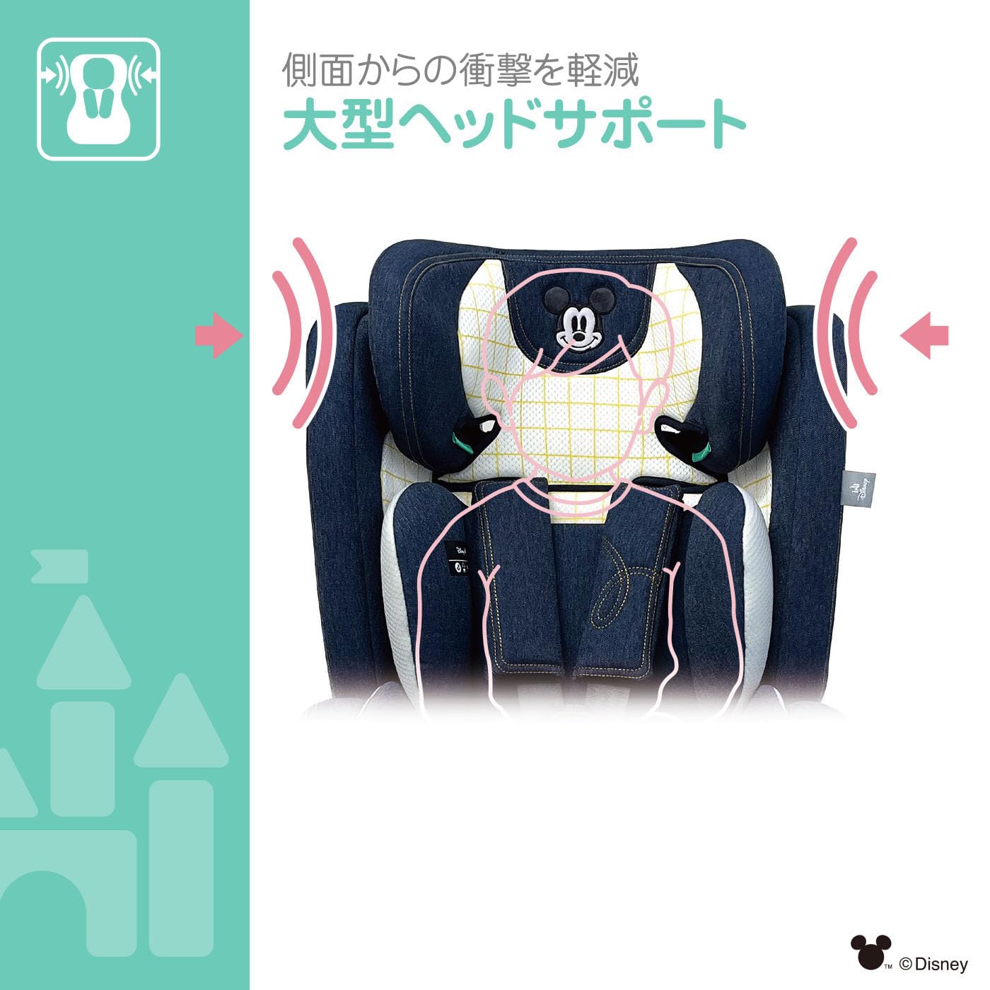 Amazon | ディズニー ハーネスジュニアネクスト/デニムミッキー 月齢15