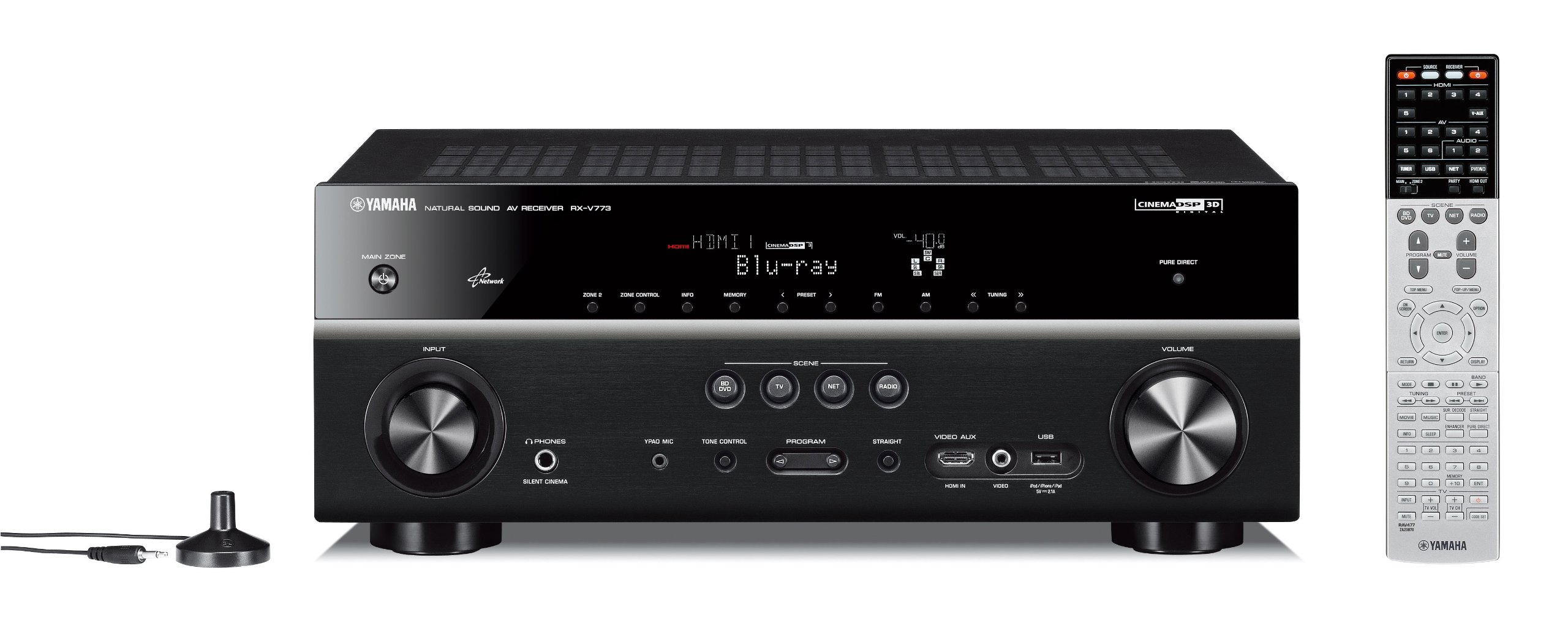 Yamaha RX-V773 Ampli Tuner Audio Vidéo 3D Ready 7 canaux 8 HDMI 2 USB Puissance maximale 1120 W Noir