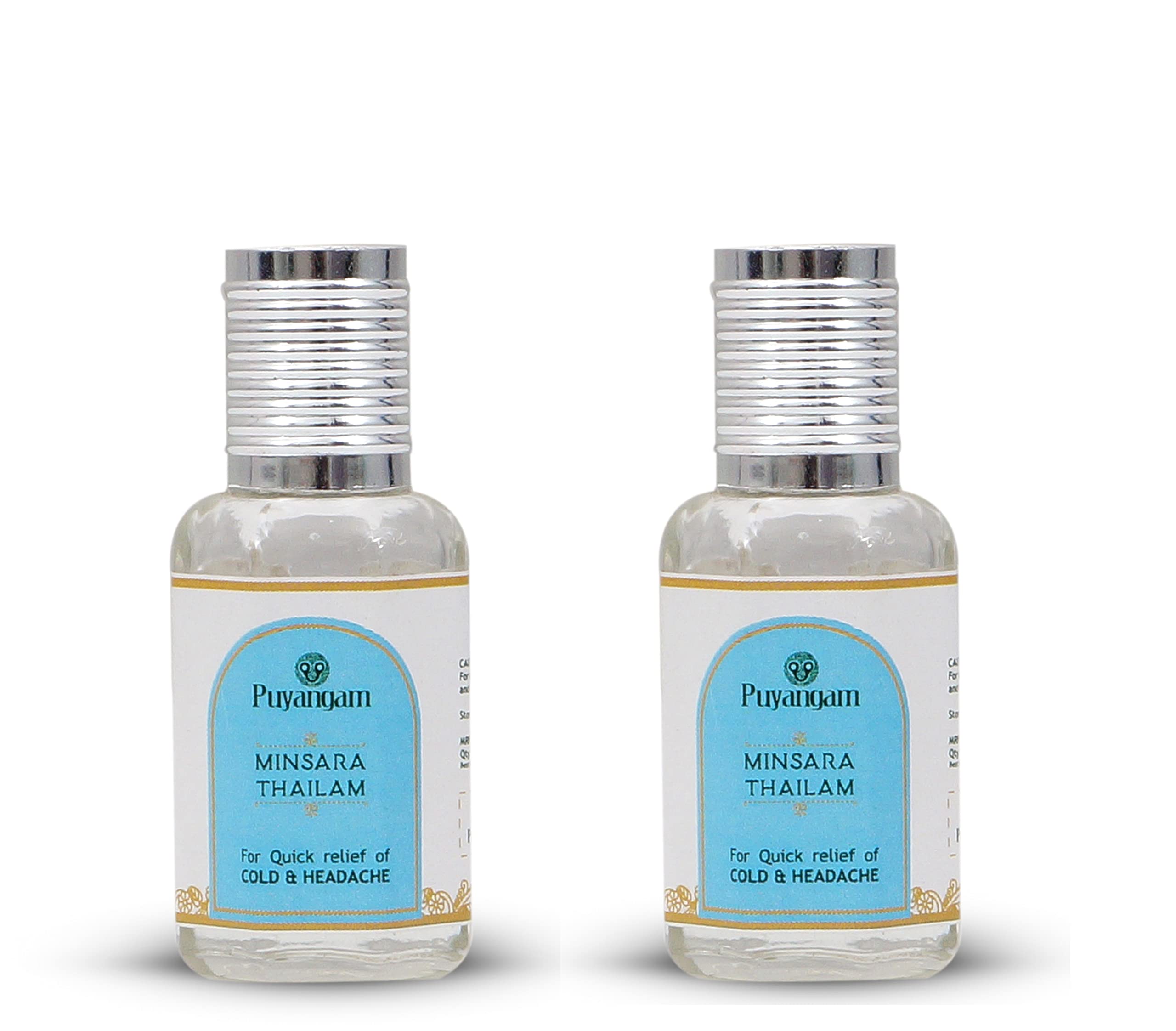 Puyangam Minsara Thailam Oil Roll on, Headache, Cough, Sinusitis, Knee, Muscle, Migraine - Cold - Body Pain Oil 50 ml (B09P552542) Amazon Price History, Amazon Price Tracker