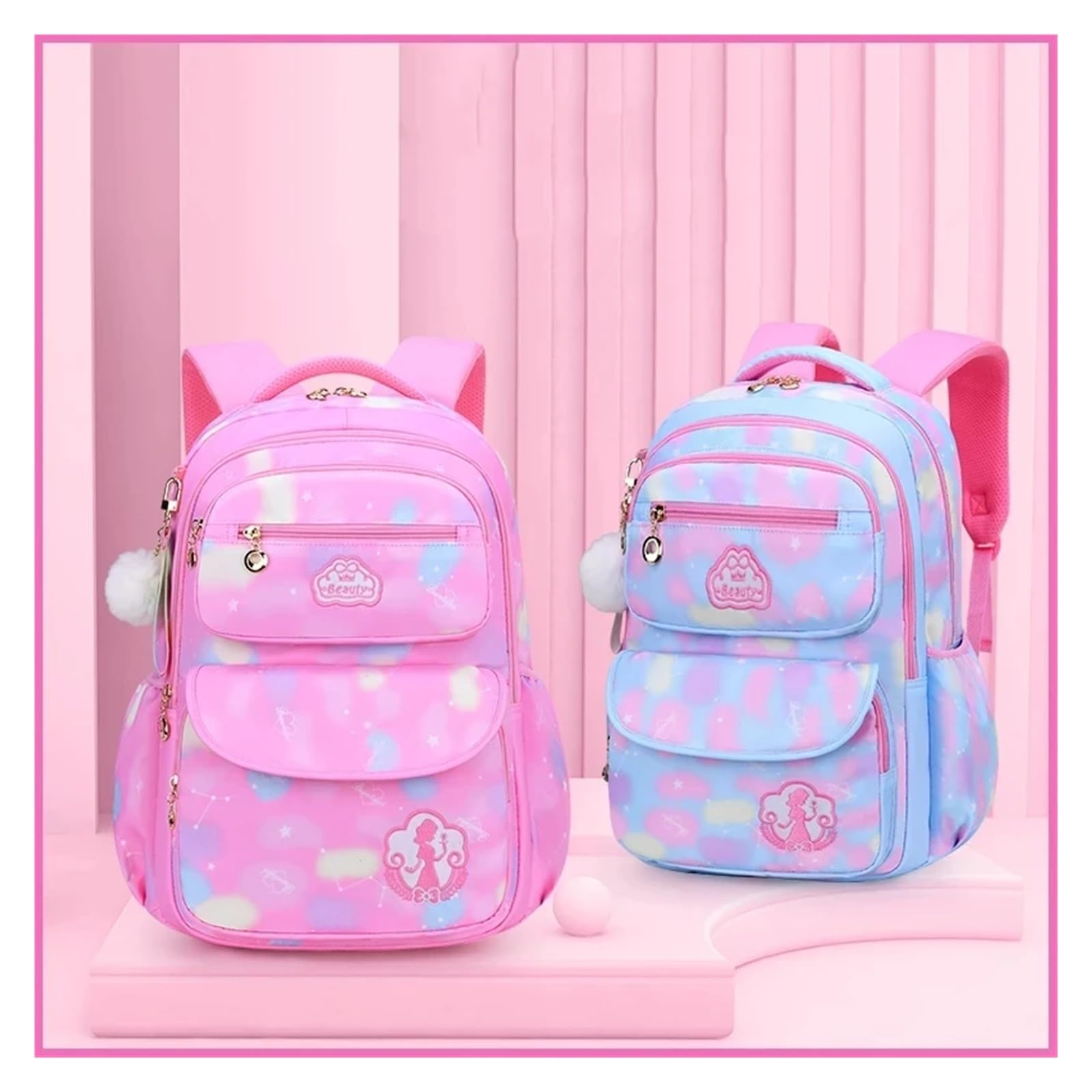 Pengchang Mochila escolar for niña y niño, mochila rosa for chico, mochila escolar for adolescente, Kit de clase pequeña impermeable for primaria