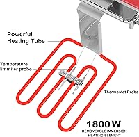 Vista 6 de CROSSON Freidora eléctrica de 13 libras con certificación ETL con cesta sólida de fácil montaje, contenedor de aceite extraíble para uso doméstico