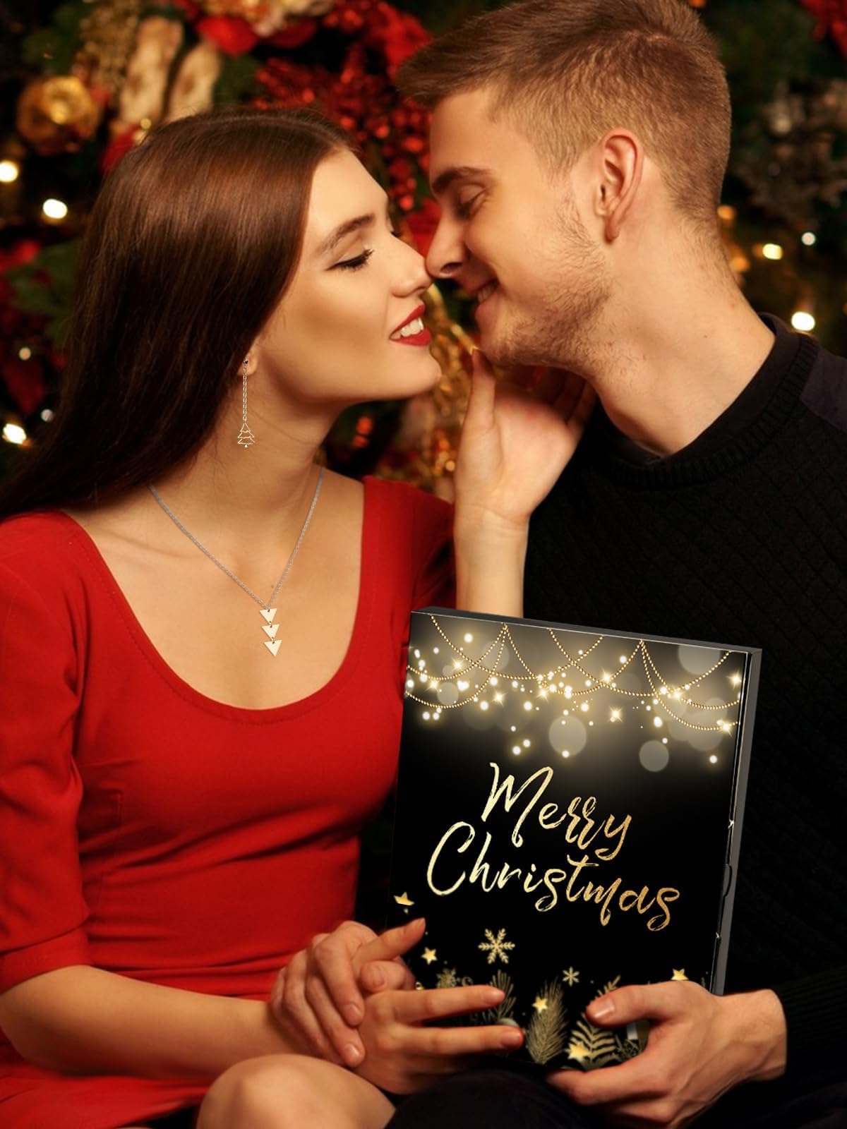 Kalolary Jewelry Advent Calender für Frauen, Weihnachtsmode -Armbänder, Halsketten, Ringe und Ohrringe, 24 Tage Urlaub Countdown Weihnachtsgeschenke für Frau, Mutter, Tochter und erwachsene Mädchen