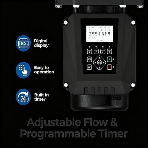 Miniatura 5 de Bombas de piscina de velocidad variable de 1.8 HP, bomba de piscina autorecortable sobre tierrasubterránea 9114 GPH con temporizador 220-240V