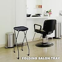 Vista 2 de SF-001 Bandeja Plegable Salón Bandeja Negro sobre Ruedas Accesorios de Peluquería