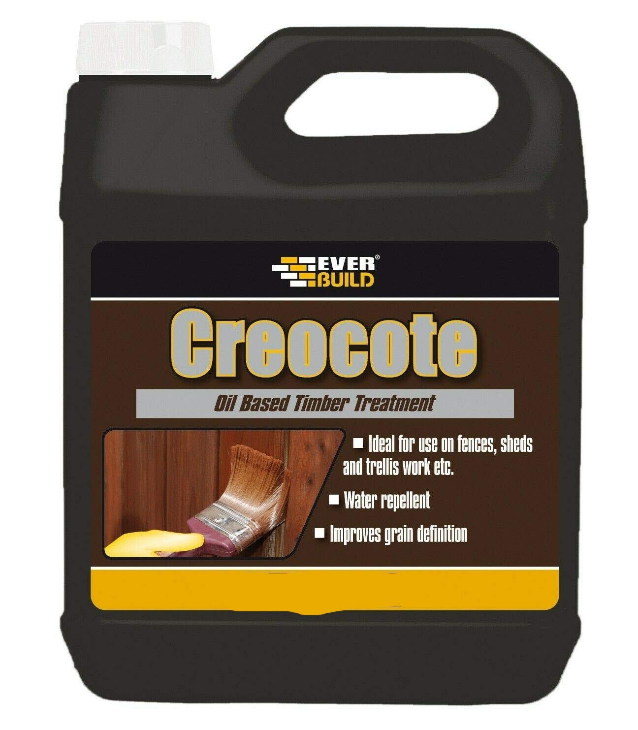 Everbuild Creocote Oil Based Timber Treatment, Light Brown, 4 Litre