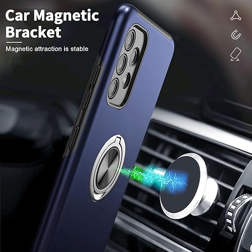 Miniatura 4 de Funda para Samsung Galaxy A32 5G con Protector de Pantalla de Vidrio Templado, Funda Protectora Híbrida 2 en 1 de Ajuste Delgado y Resistente con