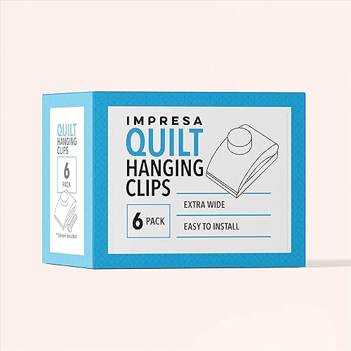 Miniatura 7 de Impresa Clips para colgar colchas, accesorios para colgar edredones de agarre extra ancho, colgadores de tapiz de instalación rápida para paredes,
