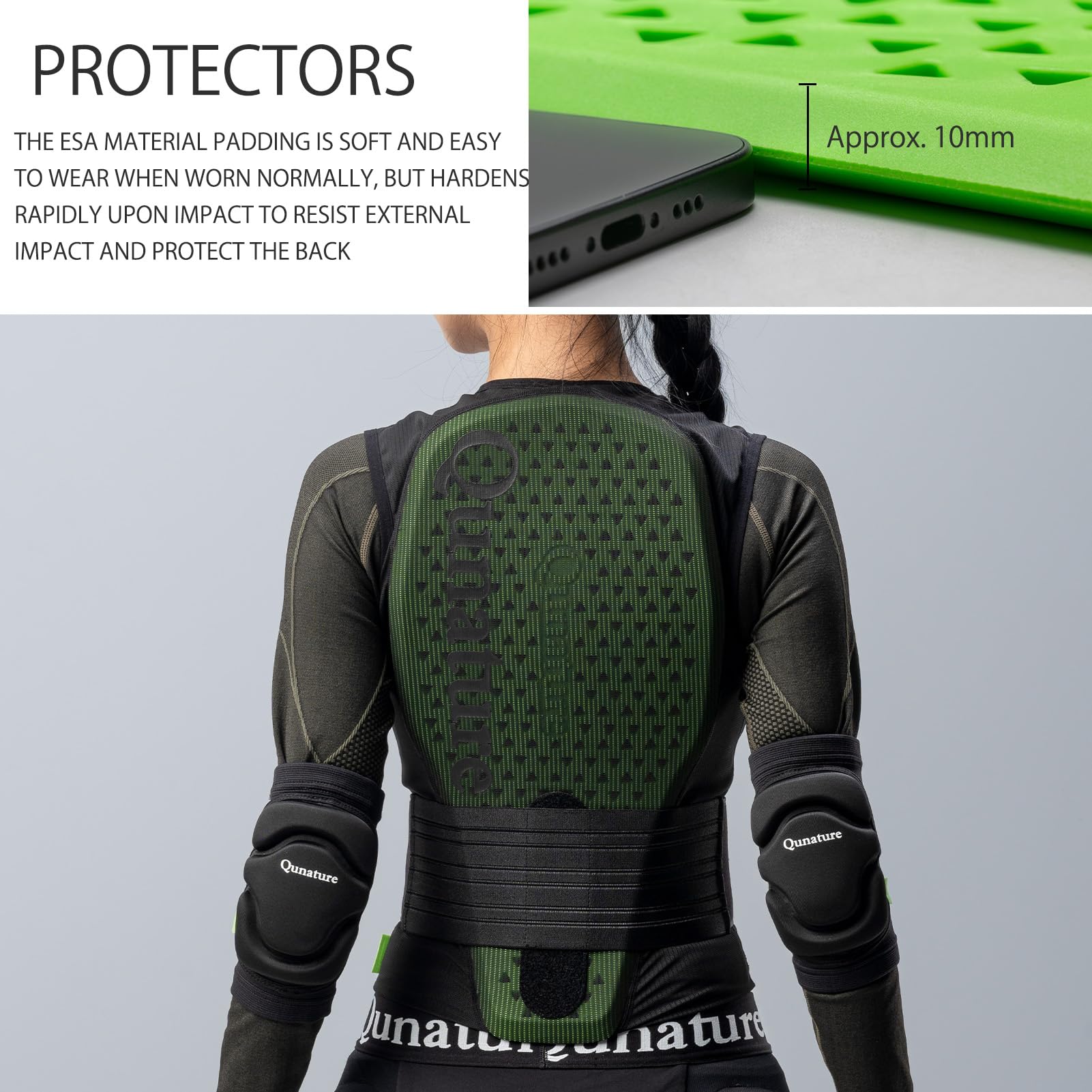 Gilet de Protection Dos Unisexe CE1 Anti-Chute Ski Snowboard VTT Moto