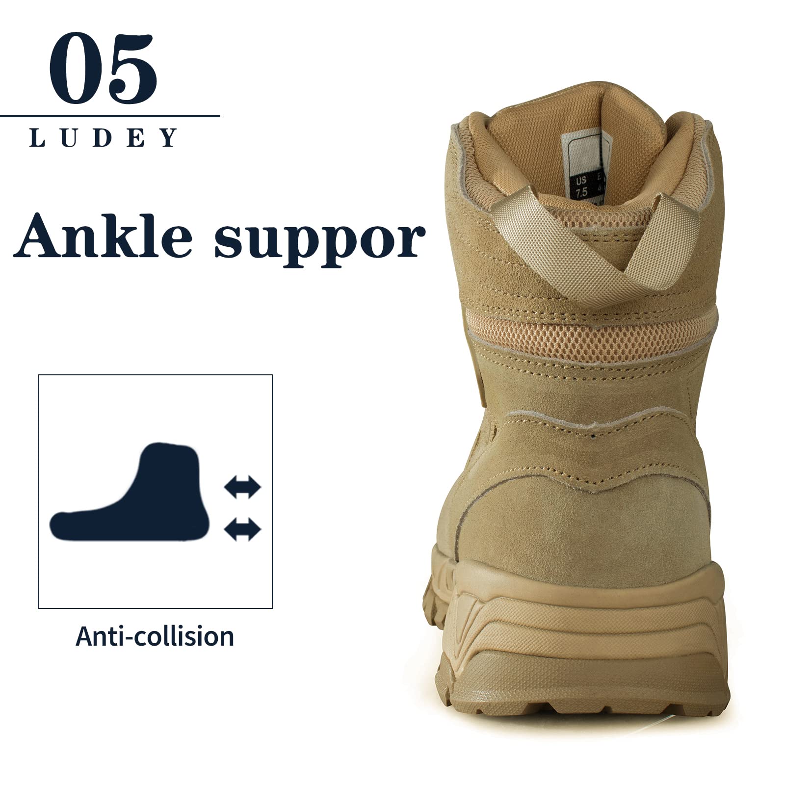Buty Wojskowe dla Mężczyzn - Taktyczne, Bojowe, Antypoślizgowe, Policyjne, Patrolowe, Outdoor, Podróżne, Robocze, Trekkingowe, Biegowe