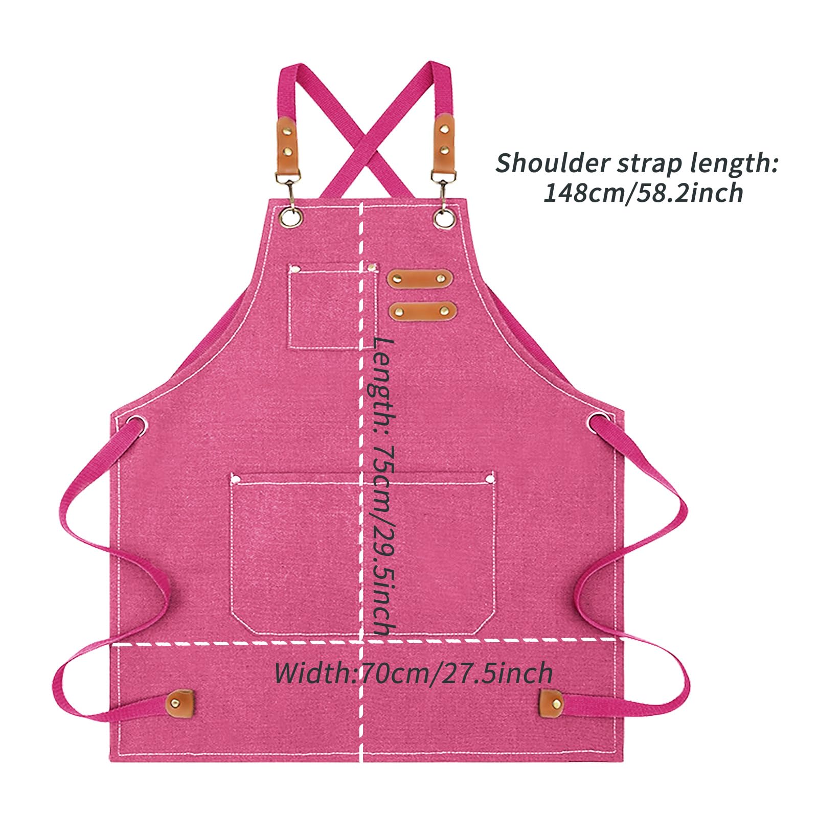 Nanxson Canvas Chef Apron for Men with Pockets Tool Apron for Cooking Gardening Painting - Image 3