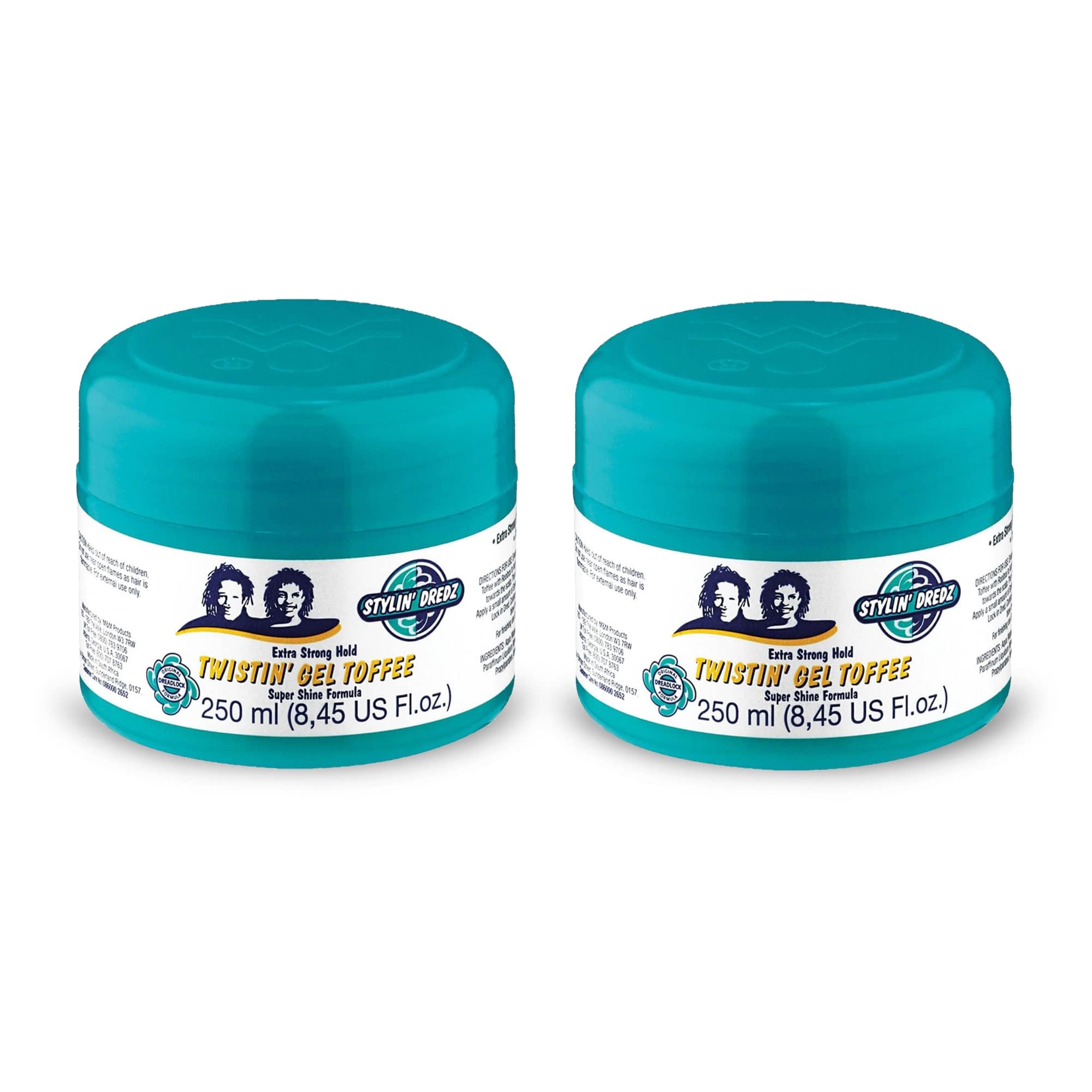 Stylin Dredz Extra Strong Hold Twisiting Gel Toffee Super Shine Formula Pk Of 2