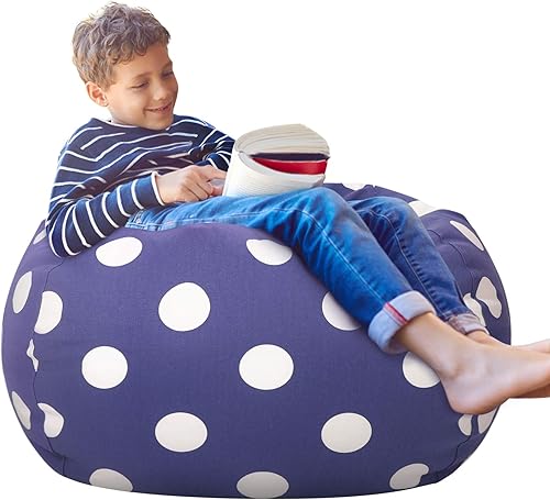 Miniatura 25 de Aubliss Almacenamiento de animales de peluche, funda para puf de terciopelo, grande de 32 pulgadas, ultra suave, organizador de almacenamiento de