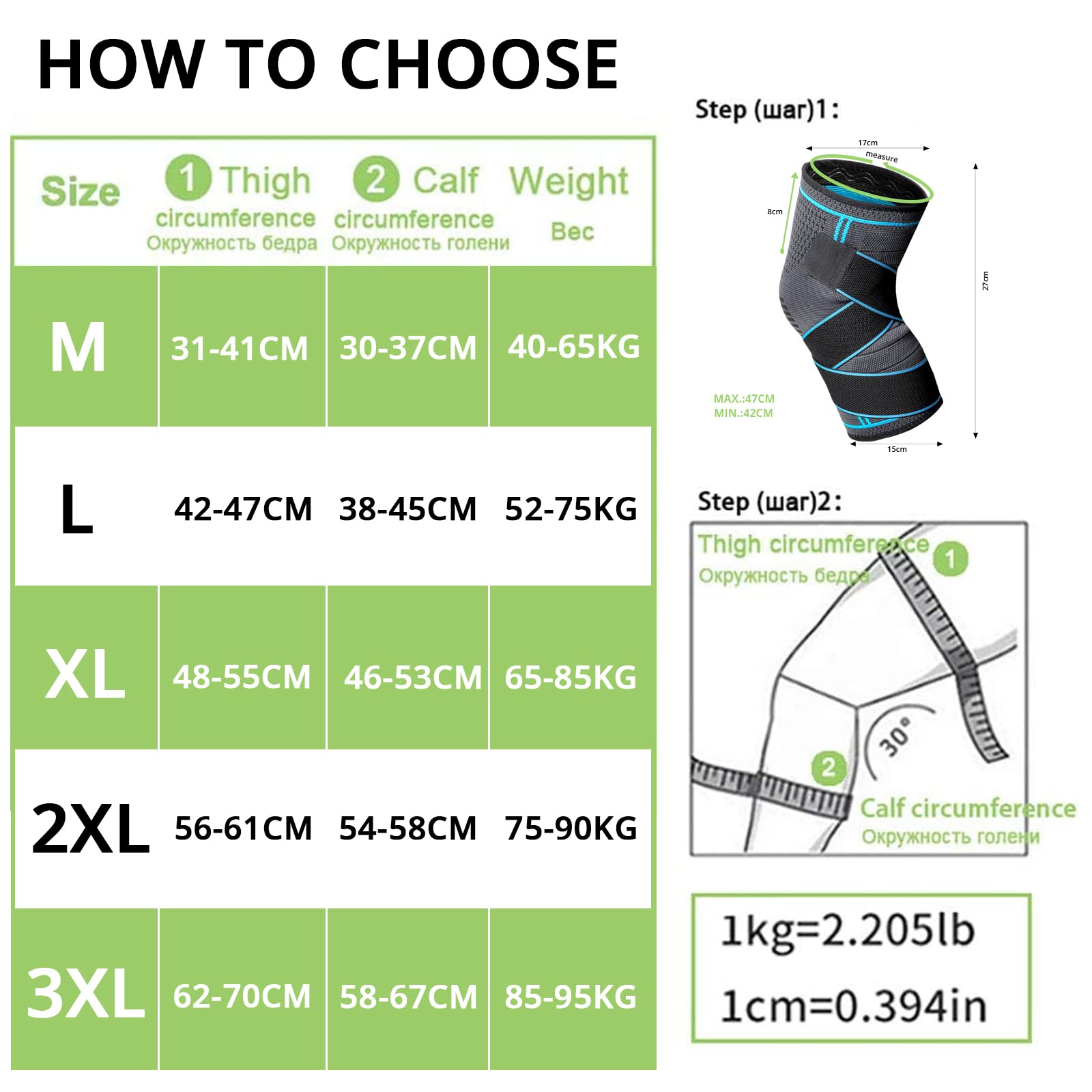 MILAIUN Ginocchiera Ortopedica 2 Pezzi, Tutore Ginocchio Legamenti Menisco, Elastica Antiscivolo Fascia Compressione Ginocchio,per Artrite e Il Recupero da Infortuni (Blu-XL)