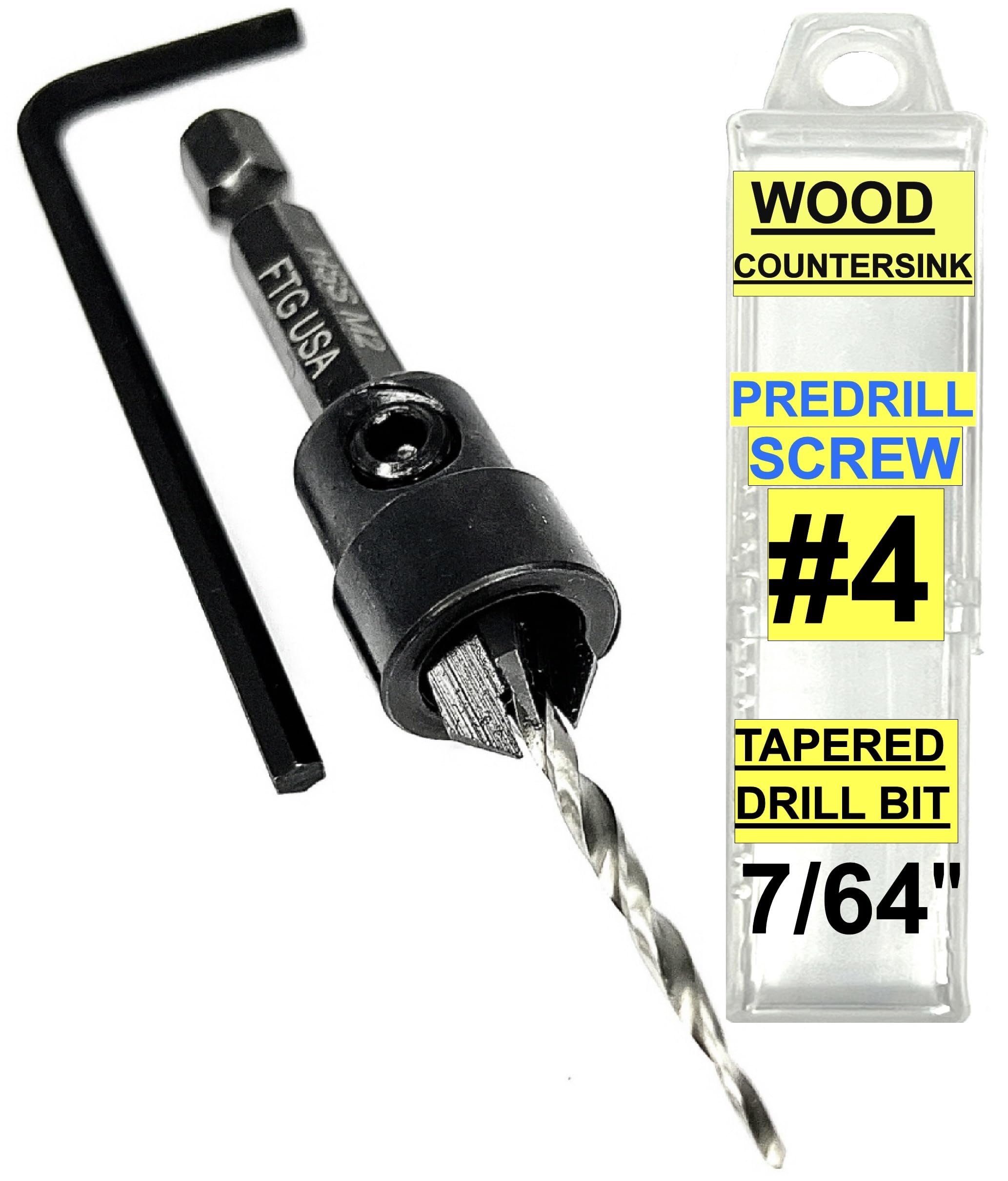 FTG Countersink Drill Bit Set - 5 Piece Wood -32