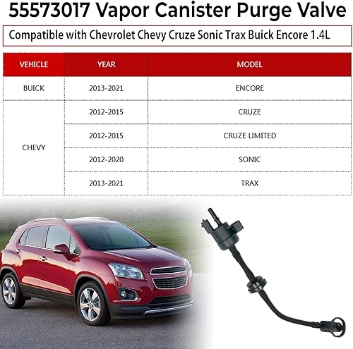 Miniatura 2 de Válvula solenoide de purga de depósito de vapor 911-409 compatible con Buick Encore2013-2021para Chevrolet Cruze 2012-2016Sonic 2012-2020Trax