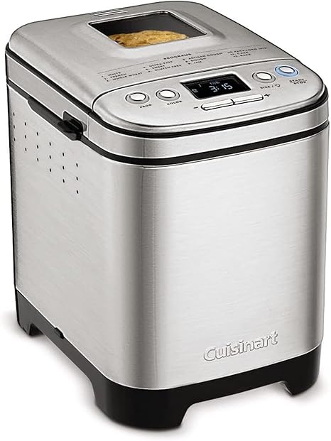 Cuisinart Bread Maker Machine, Compact and Automatic, Customizable Settings, Up to 2lb Loaves, CBK-110NAS