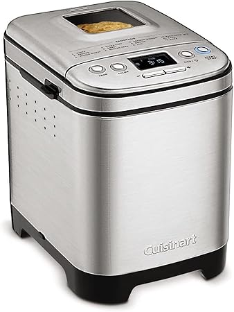 Cuisinart Bread Maker Machine, Compact and Automatic, Customizable Settings, Up to 2lb Loaves, CBK-110NAS