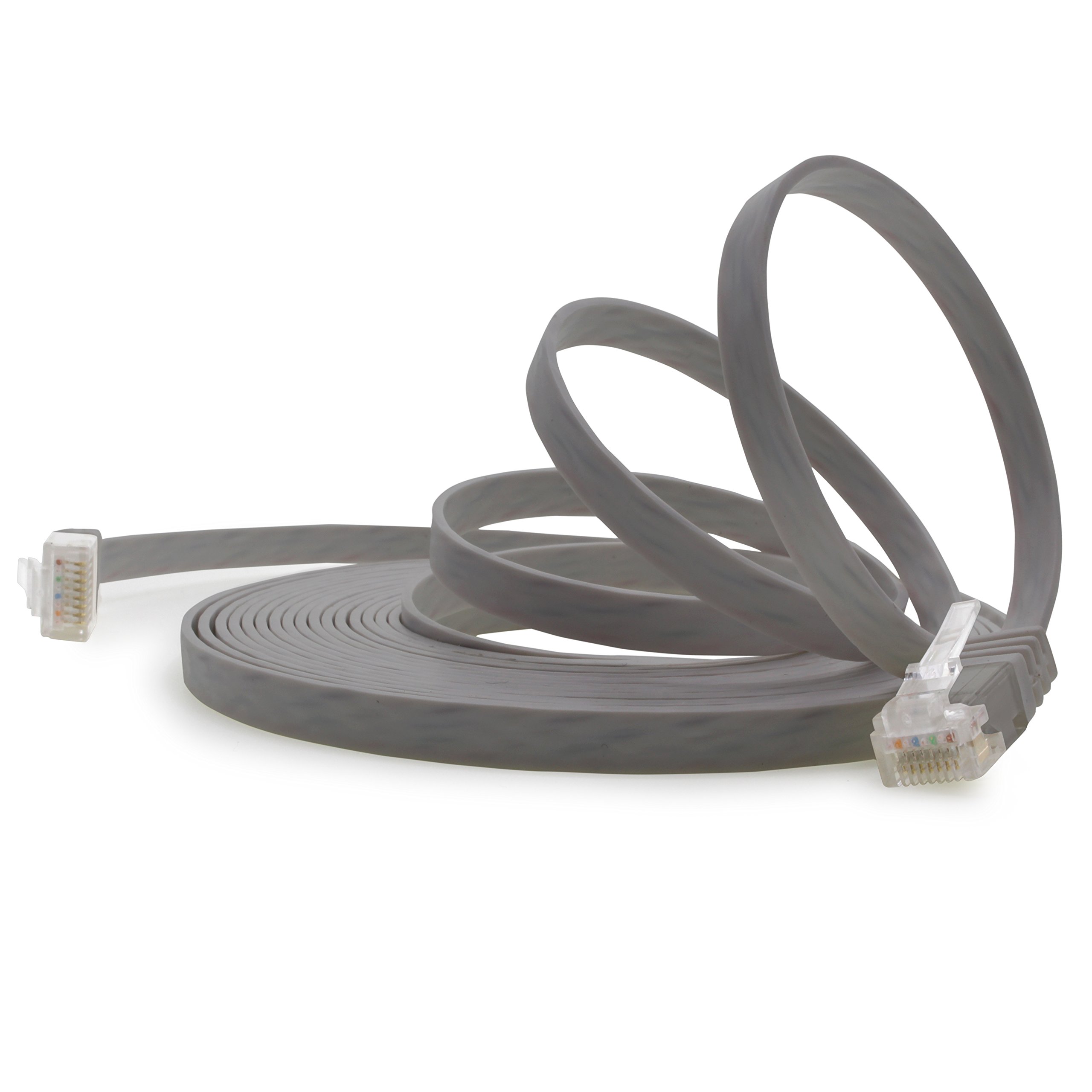 1aTTack.de Cable de red plano cat. 6, ultraplano, cat. 6, 10 m, color marrón, 1000 Mbit/s, Gigabit LAN (RJ45) — view 24