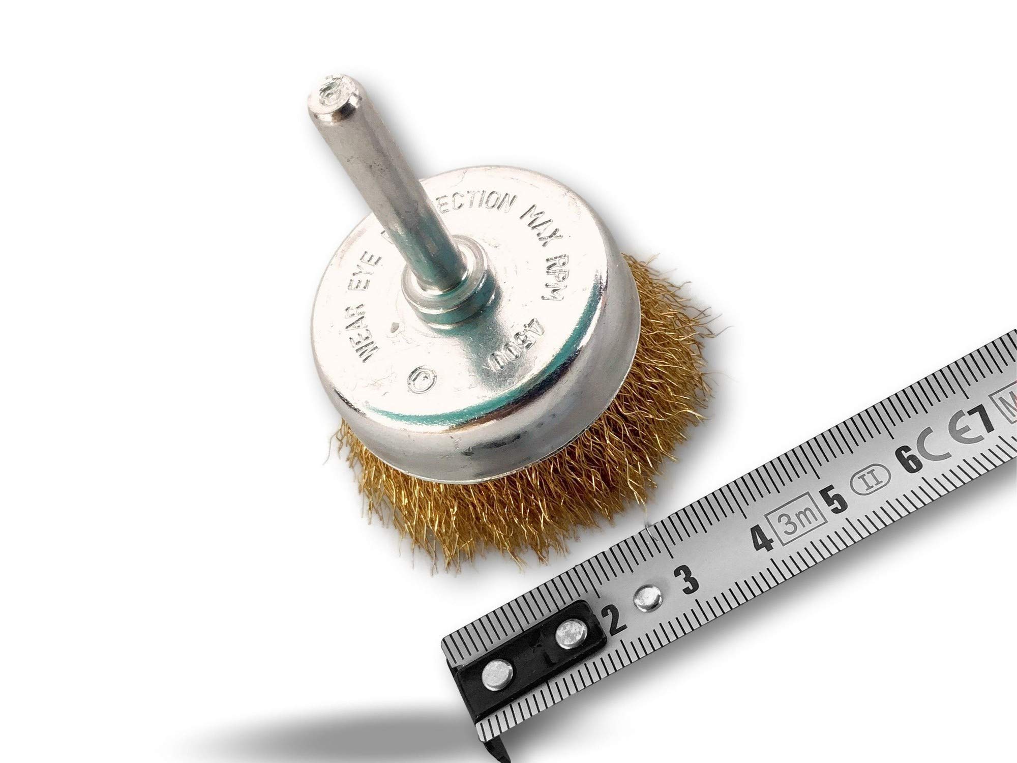 Kibros Brosse rotative coupe Ø 50 mm fil laiton dur perceuse