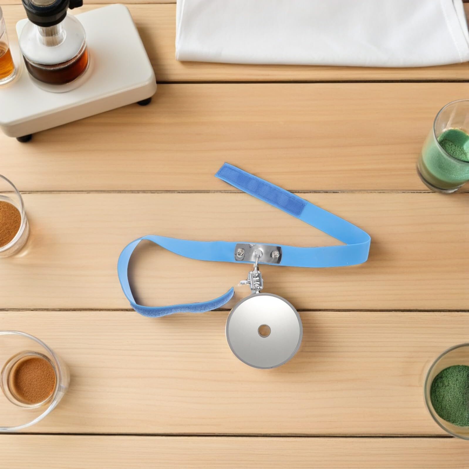 Specchio per Esame Frontale da Medico 2 Pezzi in Silicone | Acciaio Inossidabile, Riflettore Diagnostico Montato sulla Testa, per Sale Operatorie e Ambulatori Orl