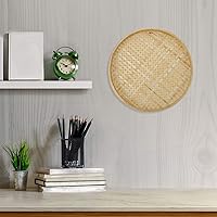 Vista 9 de Cabilock Canastas de bambú para tejer, cesta de frutas y verduras, colador de bambú, plato tradicional chino (8.6 x 0.5 pulgadas)