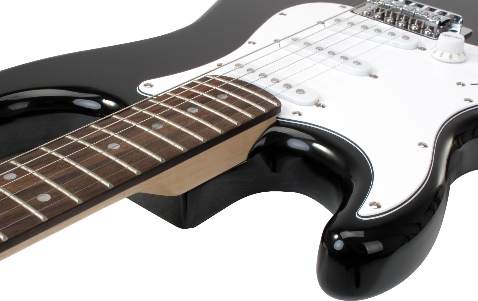 Rocktile Pro ST3 BK RW L E-Gitarre Linkshänder Set – E-Gitarren-Komplettset für Anfänger – inkl. Gigbag mit 3 Außentaschen und Rucksackgurten – Linkshänder E-Gitarre - Schwarz