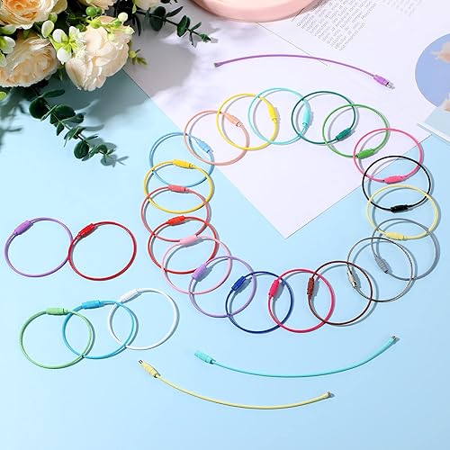 Miniatura 7 de Steel Wire Key Ring Steel Cable Wire Key Chain Wire Keychain Loops Tag Cable Rings