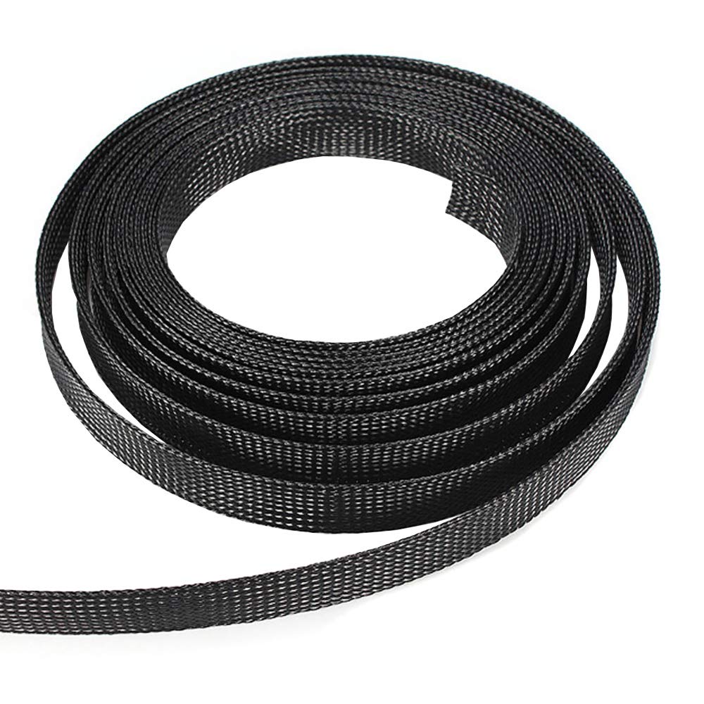 MOCNT PET Expandable Braided Sleeving Wire Braided Sleeve Cable Management Flexible Insulated Sheath Sleeve Loom Tubing Cable Tidy Protection Wrap Cover 16mm 10Meters