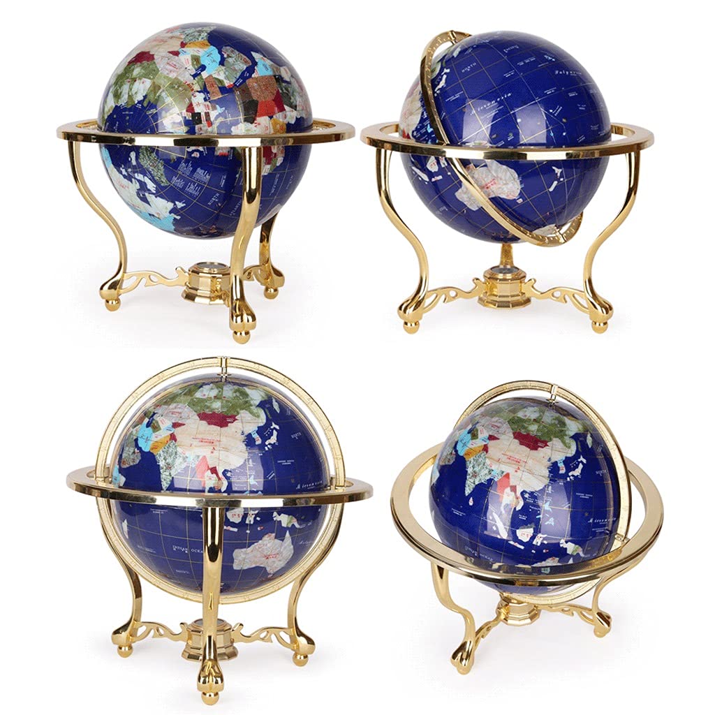 Amazon.co.jp: 装飾地球儀 亜鉛合金との自然な宝石の世界地球儀