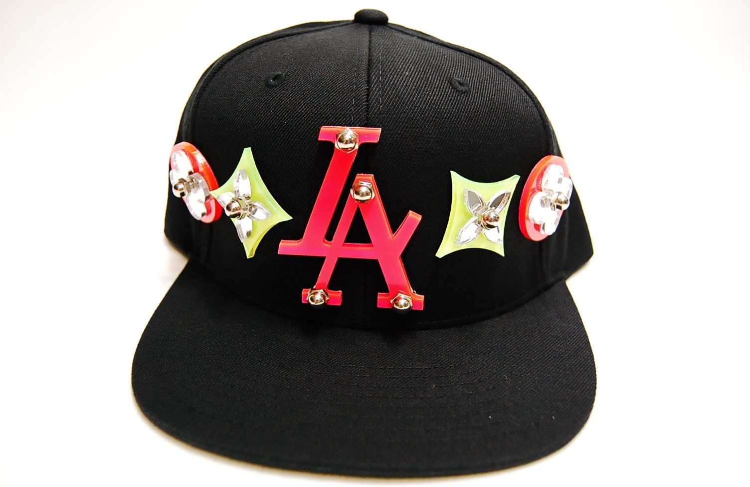 PAISLEE Premium Acrylic Blocks Stainless Steel "LA" Stud Cap Hat