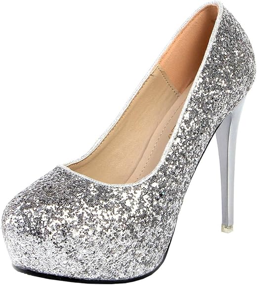 Shayenne Damen Pumps Mit 9cm Absatz | Elegante Glitzer High Heels Für Abend & Party
