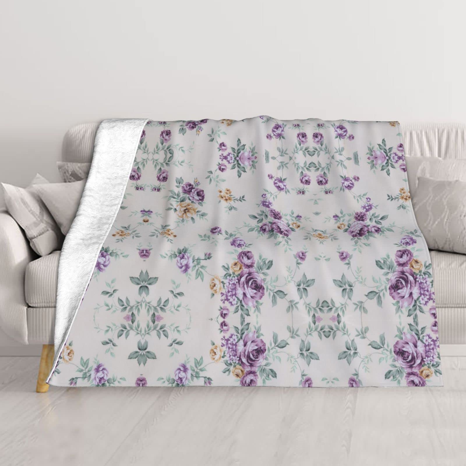 Couverture pour lit et canapé imprimé floral pour camping BAFAFA