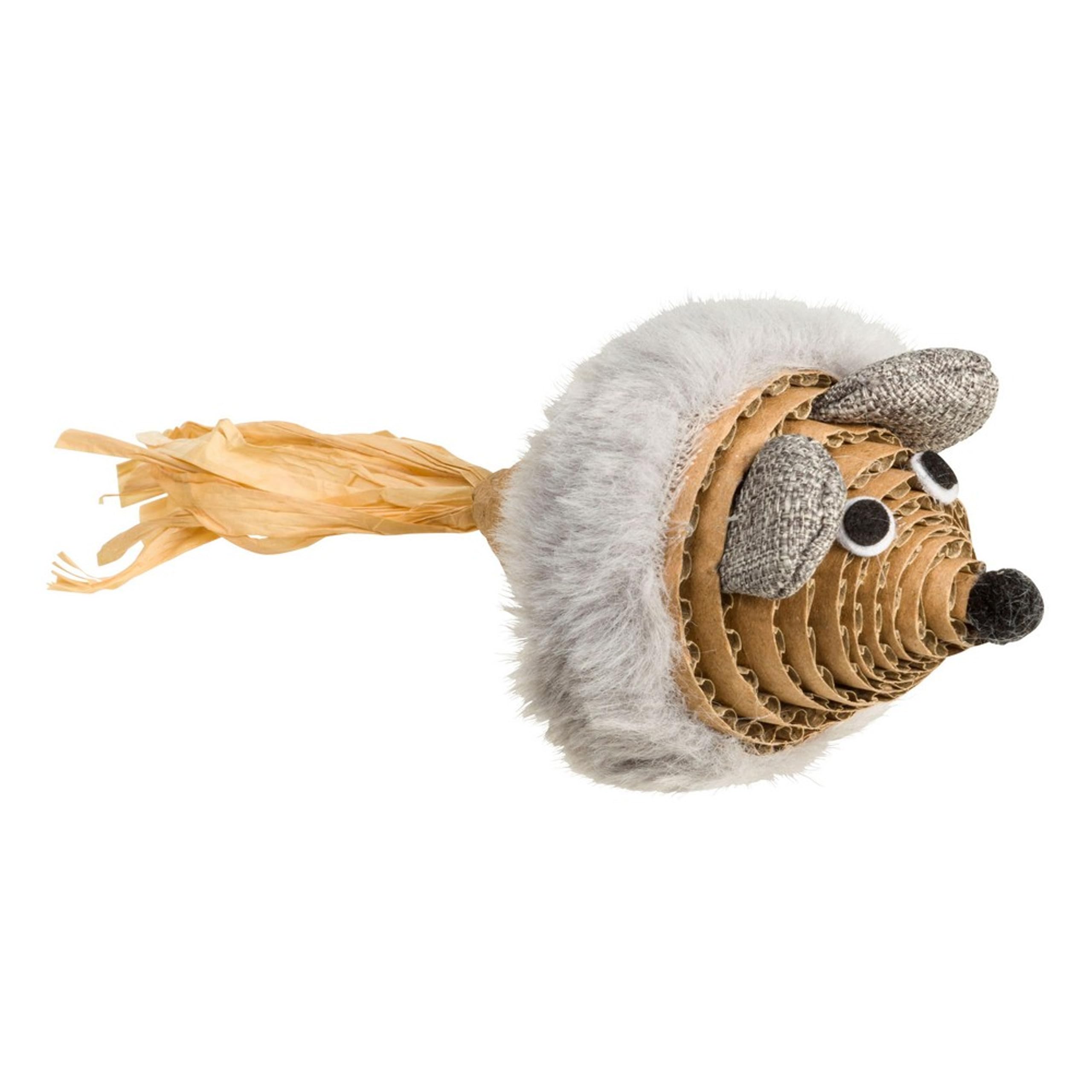 House of Paws Grey Cardboard Waist Mouse Cat Toy
