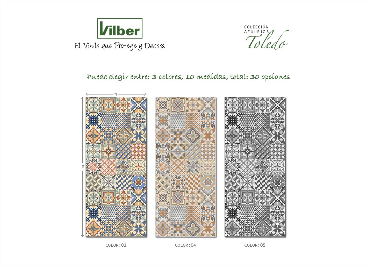 Vilber Toledo DU 01 52X140 Alfombra, Vinilo