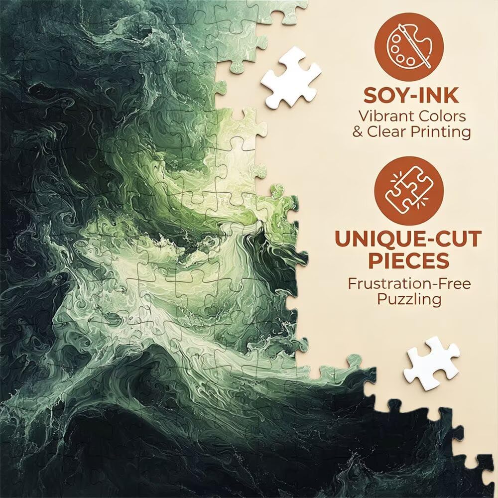 Puzzle 3000 Pezzi, Fiume Verde 3D Puzzle per Adulti Impegnativo, Educa Puzzles Artistico, Divertente E Stimolante Puzzles Decorativo per La Famiglia, Regalo e Decorazione Pareti DX0YL6-609