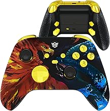 ADVANCE 4 Remap Buttons & Replaceable Thumbsticks & Fast Shot Compatible with Xbox Series X Pro Controller - Fire Eagle vs Ice Snake