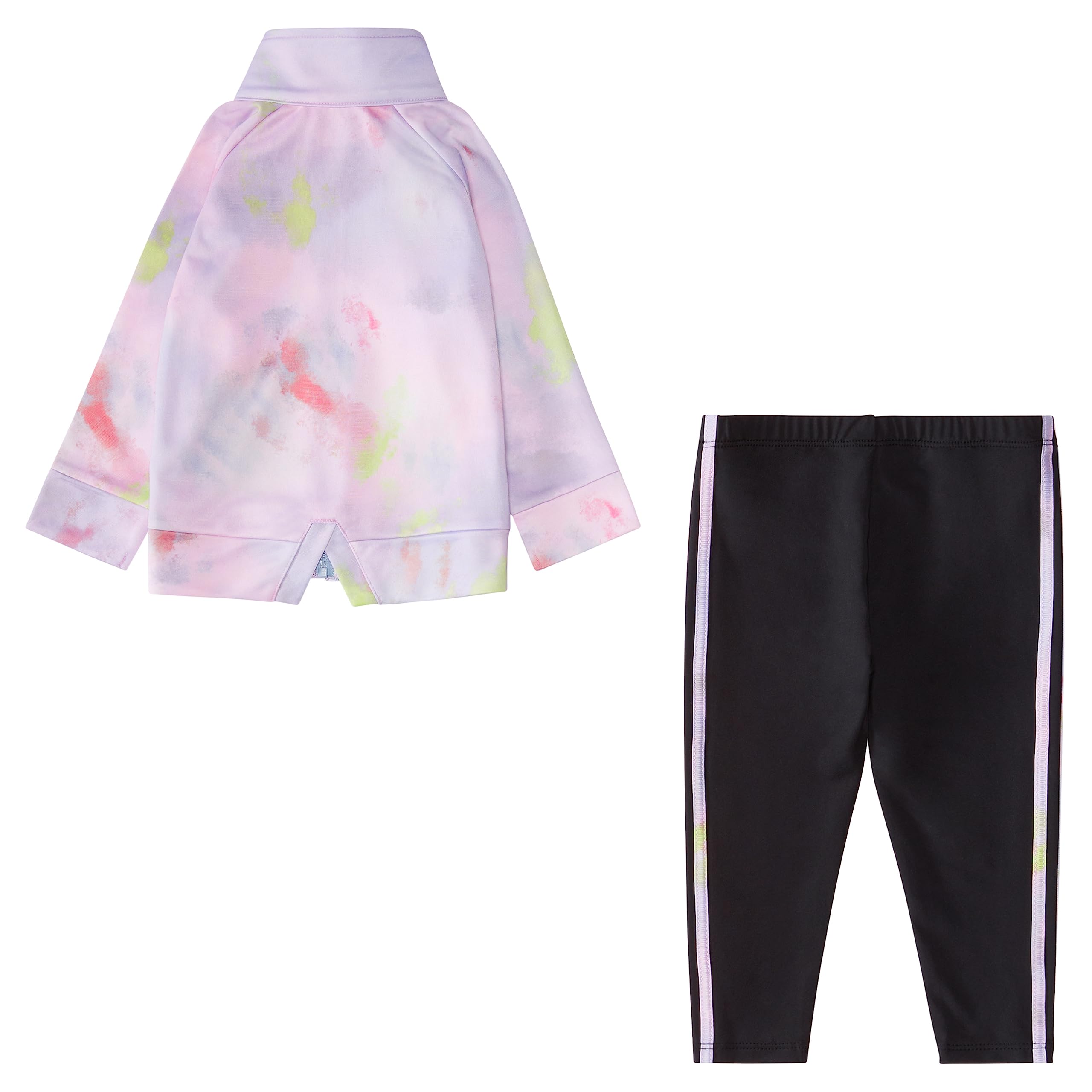 adidas 2-Piece Long Sleeve Printed Jacket & Legging Set Leggings, Azul Maravilla, 18 Months para Niñas