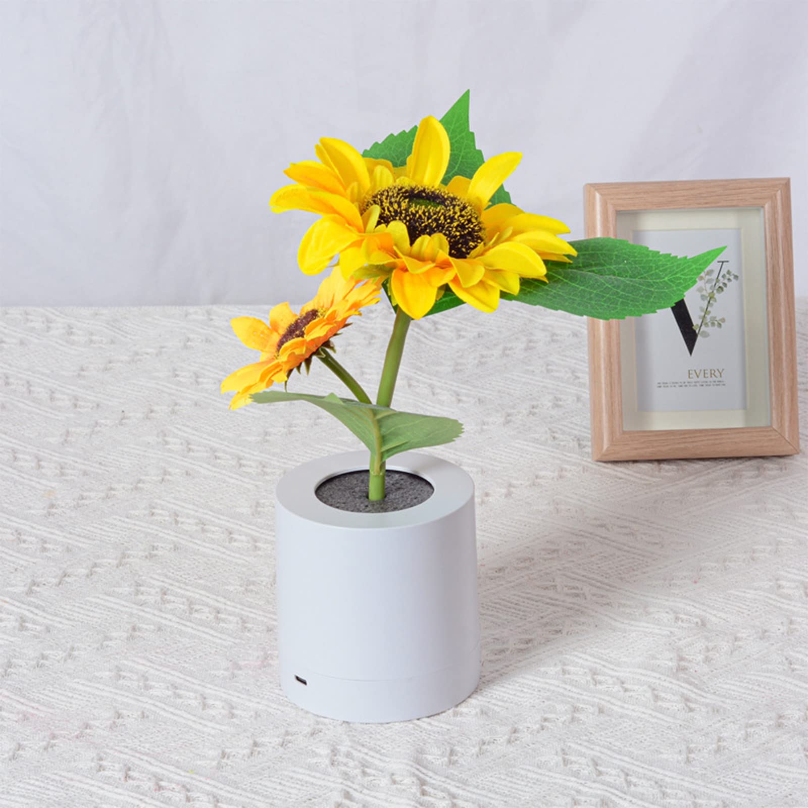 Night Light, Rechargeable Sunflower LED Simulation Night Light Room Bedroom Bedside Decoration Atmosphere Light, Night Lights for Kitchen, Bedroom, Corridor, Hallway, Stairs