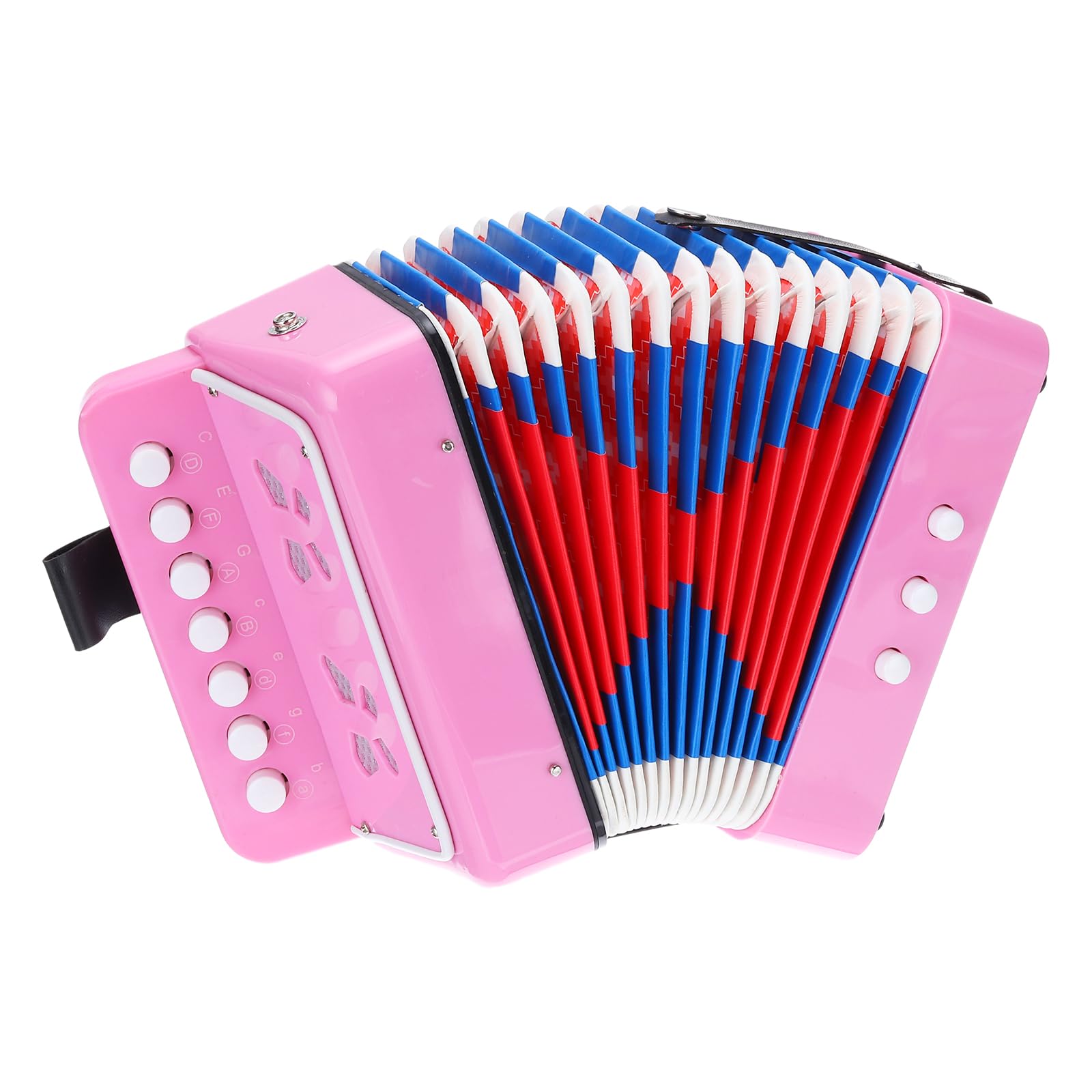 QUARKZMAN Fisarmonica 10 Tasti Fisarmonica Mini Strumento Musicale Giocattolo Regalo per Adulti Principianti Educativo, Rosa