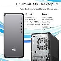 Vista 5 de HP OmniDesk M02 Business Tower Desktop con copilot, Intel Core i7-14700, 16 GB DDR5 RAM, SSD de 1 TB, teclado y mouse con cable, Wi-Fi 6, Bluetooth