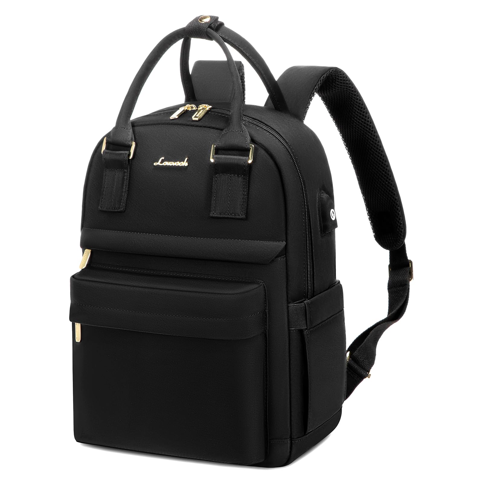 LOVEVOOK Rucksack Damen Klein, Wasserdicht Cityrucksack Handtasche 2 in 1 mit USB Ladeanschluss, Mini Tasche Daypack Backpack Women Elegant für Freizeit Schule Reisen Arbeit