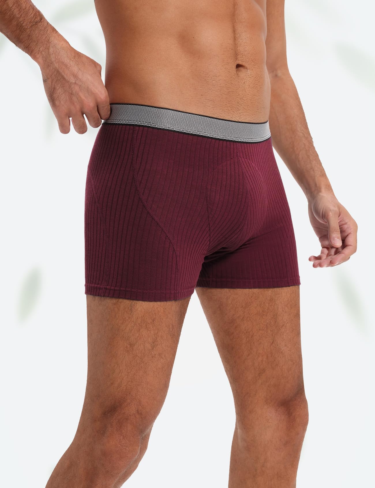 Carer Confezione da 3 Boxer per Incontinenza Uomo in Bambù 160 ml Capacità di Assorbimento Biancheria Intima Lavabile Antiperdita Morbida Traspirante Riutilizzabile Rosso, Taglia M - 2