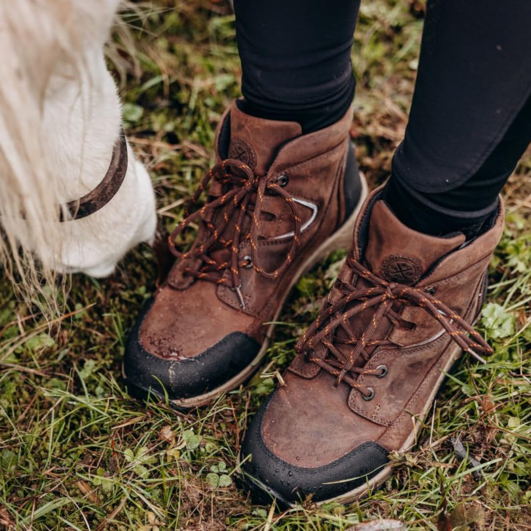 SUEDWIND FOOTWEAR Reitstiefeletten Field Lace GripFTX – Unisex Leder-Stiefeletten – Stall & Gelände Allwetterstiefeletten – Schnürung, Micro-Dry-Futter, GripFTX-Sohle – chocolate & 36–46