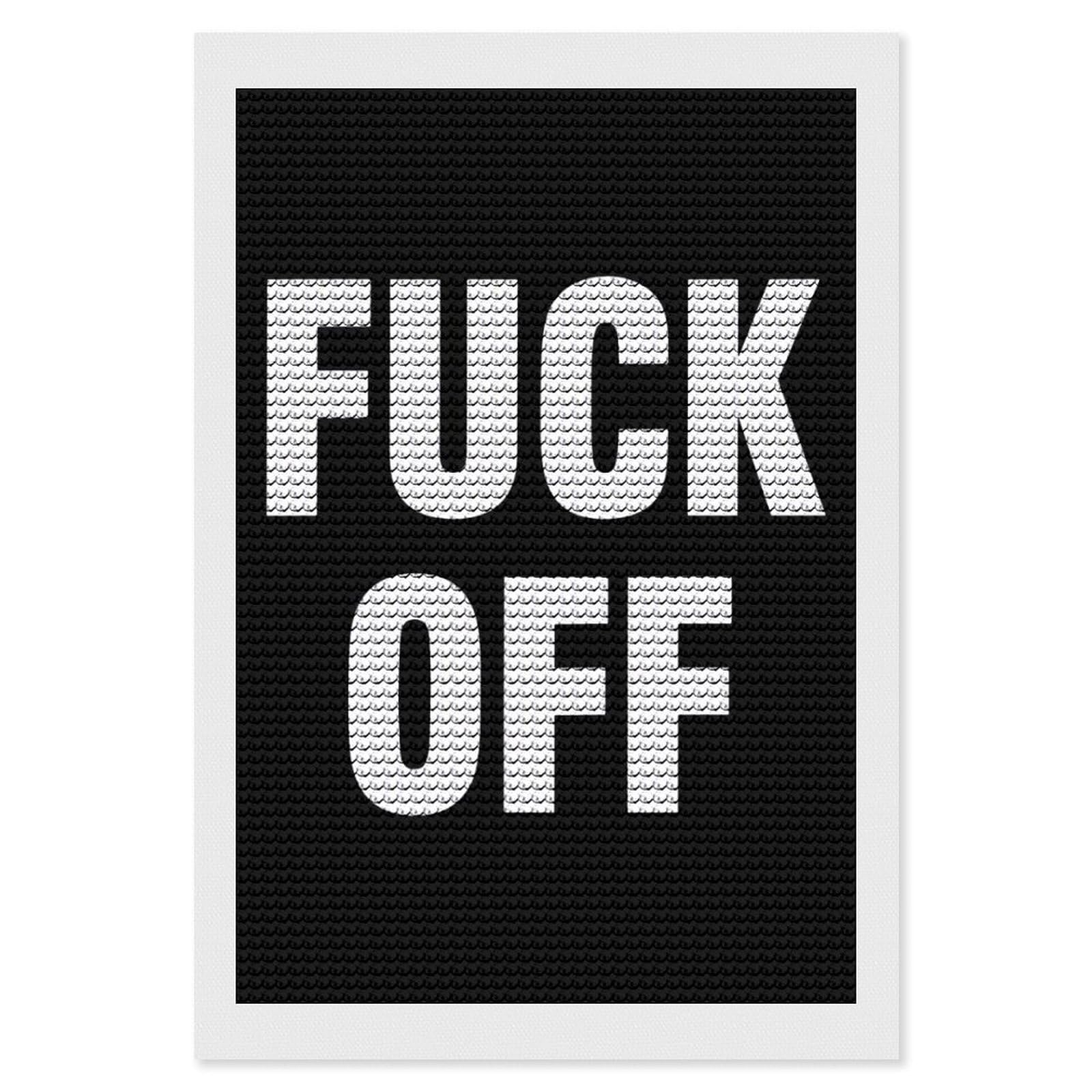Nclqvjxzkhw Style Fuck-Off Diamond Art Painting For Adult Round Diamonds Pictures Arts Crafts Home Wall Decor 8"X12"