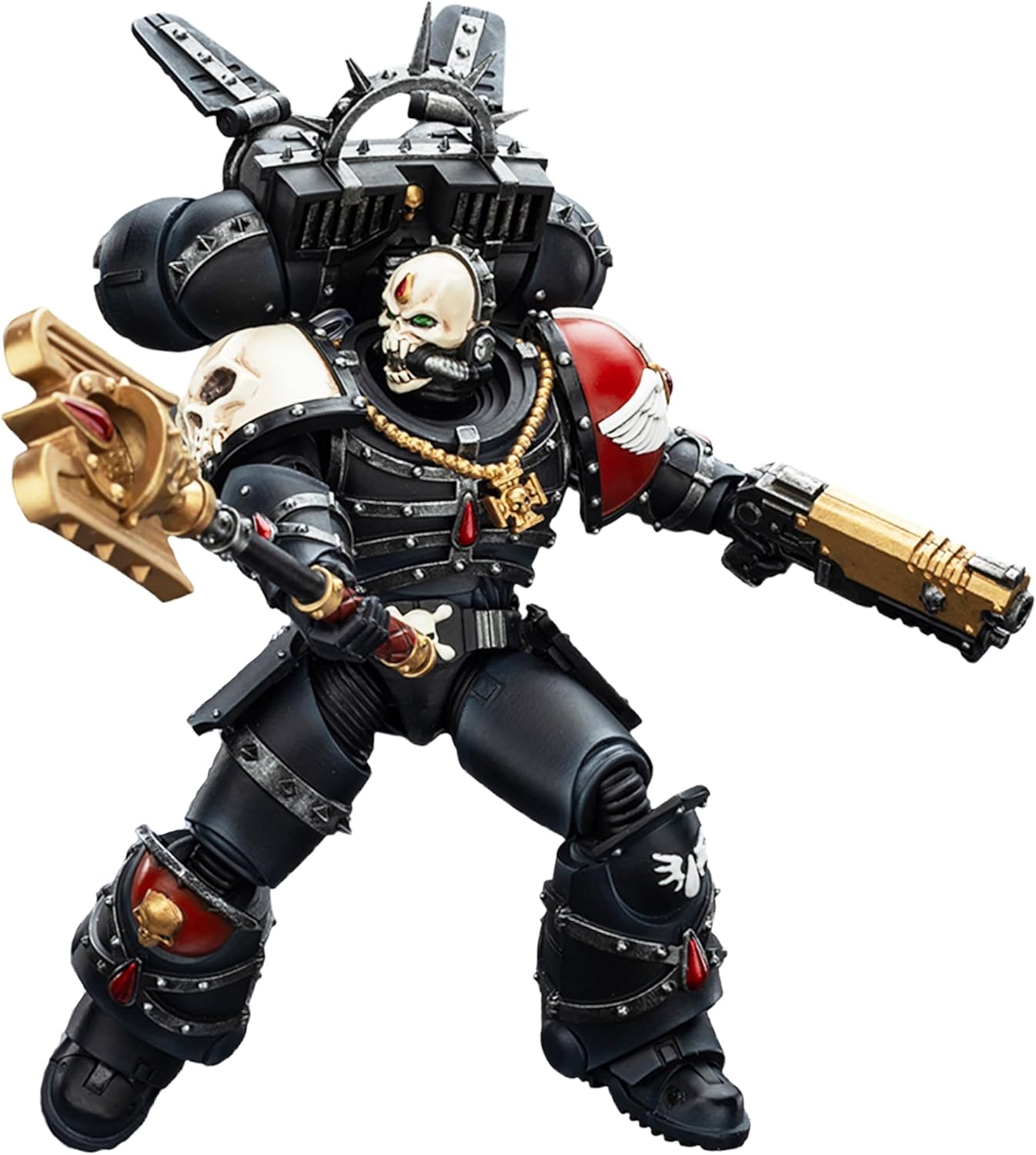 Product image of JOYTOY 1/18 Action Figures - Warhammer 40,000 Blood Angels Lemartes with Jump Pack,Blood Crozius and Absolver Bolt Pistol - 5‘’,Highly Posable Collectible Model Ages 15+