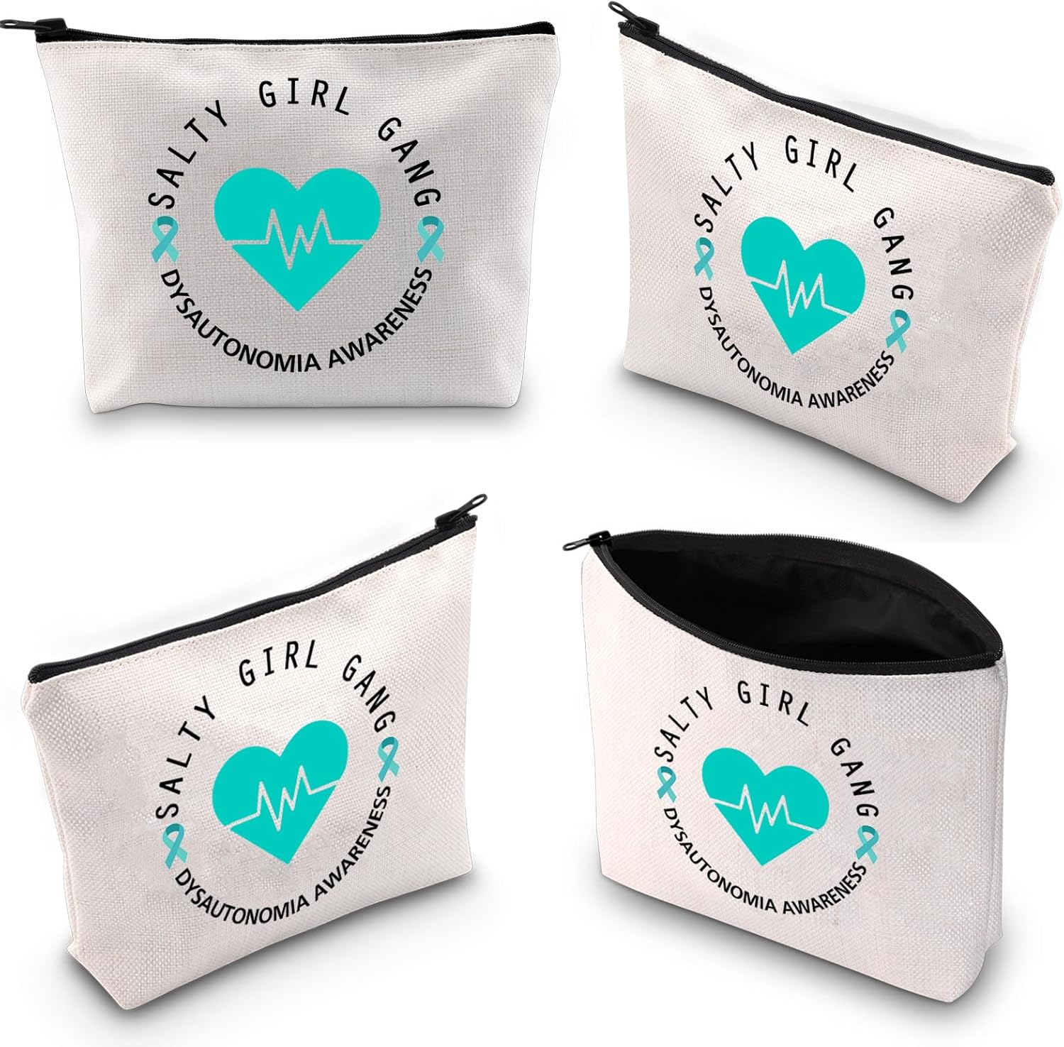 XYANFA Salty Girl Gang Pots Awareness Gift Pots Syndrome Warrior Gift Pots Medical Bag Dysautonomia Awareness Makeup Cosmetic Bag (SALTY GIRL GANG) - Image 5